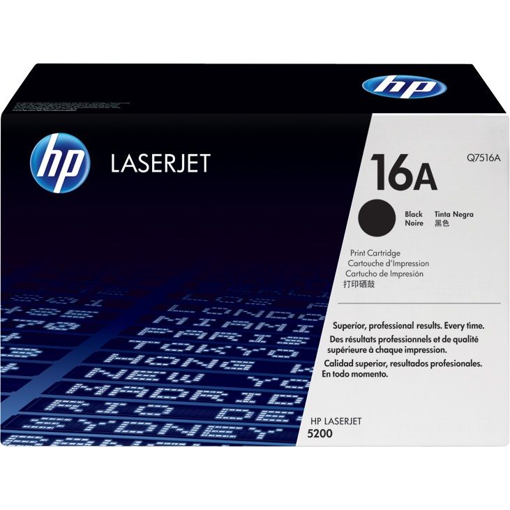 HP 16A Original Toner Cartridge – Black – Q7516A – HP LaserJet Toner
